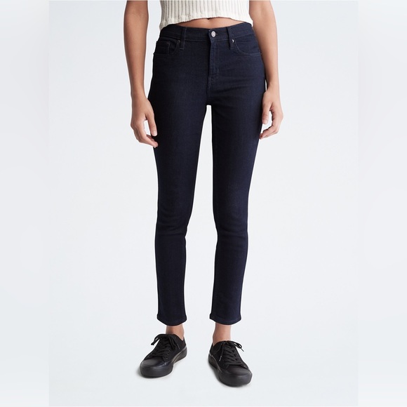Calvin Klein Skinny Fit Mid Rise Repreve® Del Mar Ankle Jeans Size 16 - Picture 1 of 5